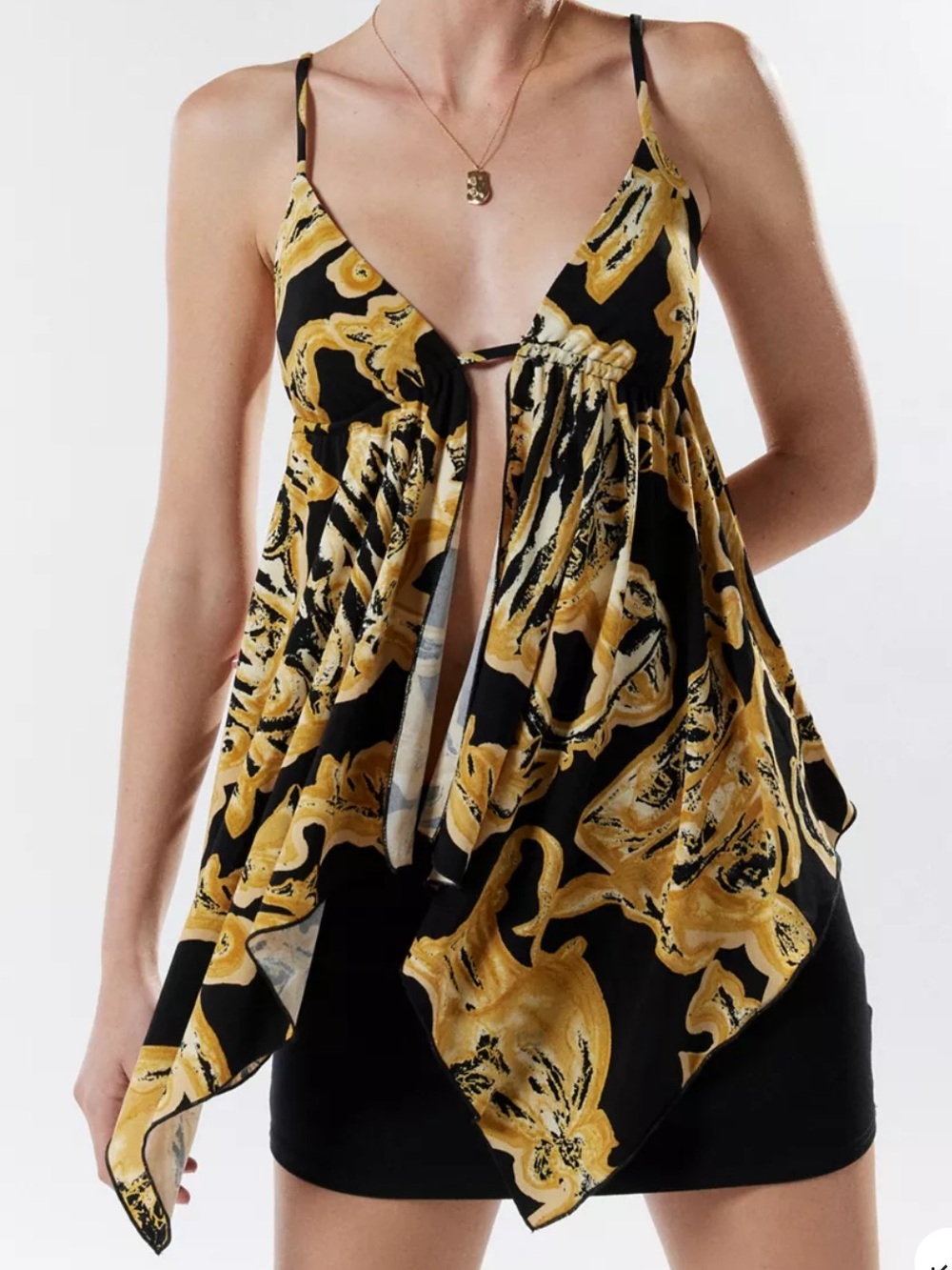 Urban Outfitters Silence + Noise Gwynne Long Flyaway Tank Top boho festival Med
